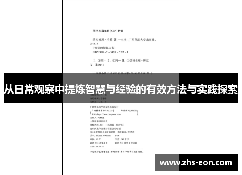从日常观察中提炼智慧与经验的有效方法与实践探索